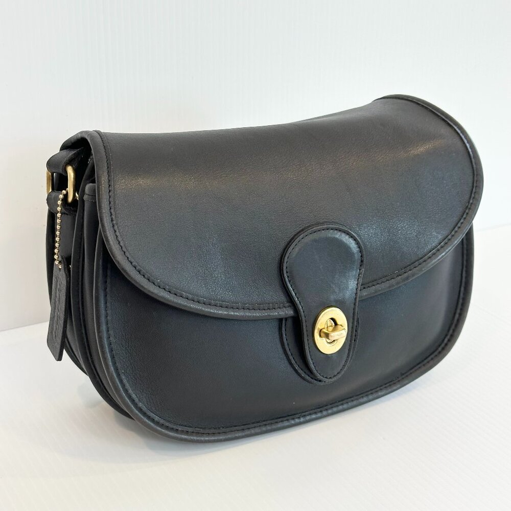 Vintage COACH Prairie Bag - Black - made in USA 1995 Crossbody EUC